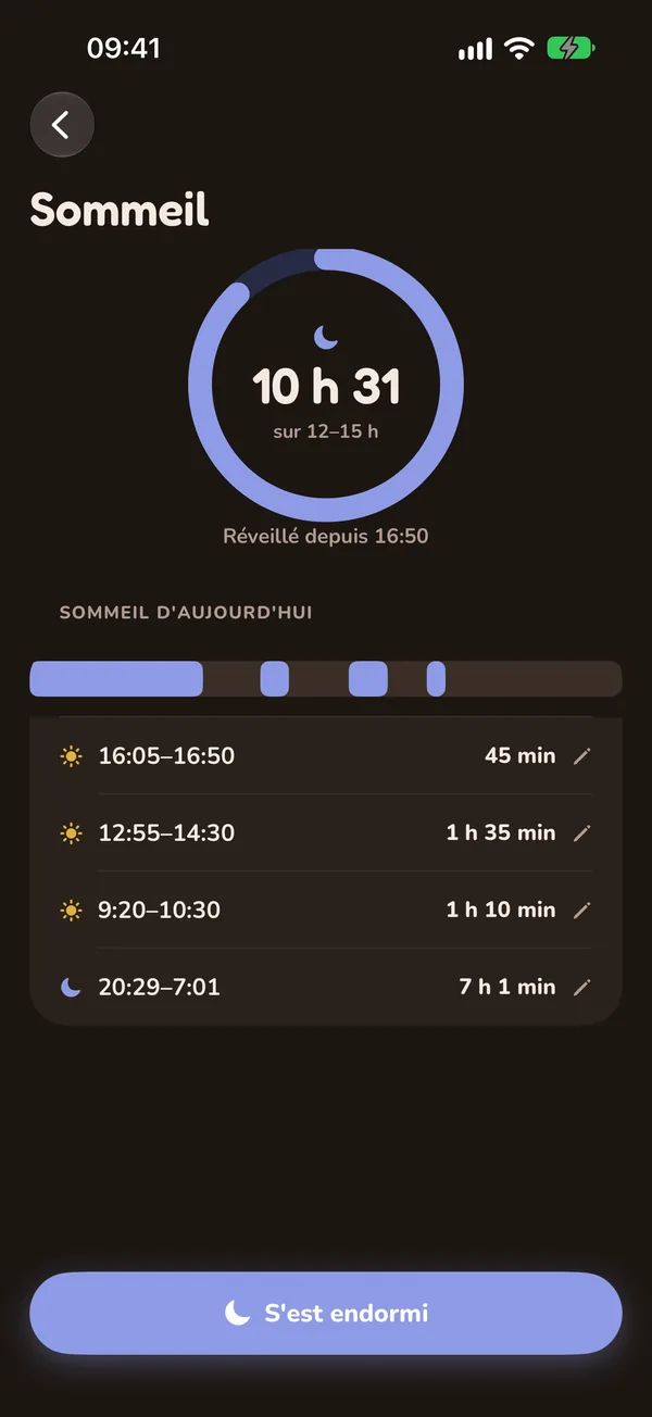 Sommeil en mode sombre