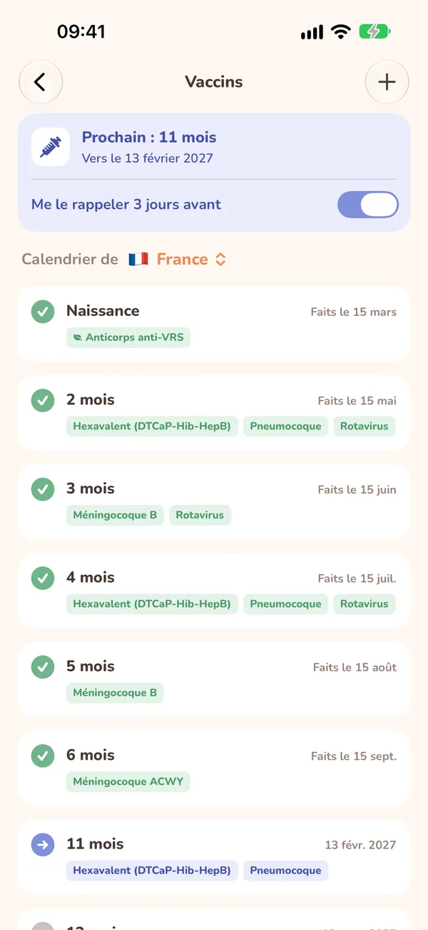 Calendrier vaccinal