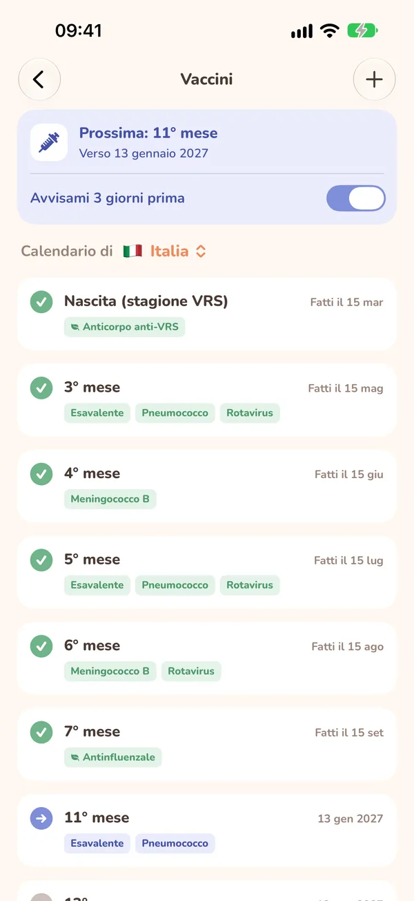 Calendario vaccinale
