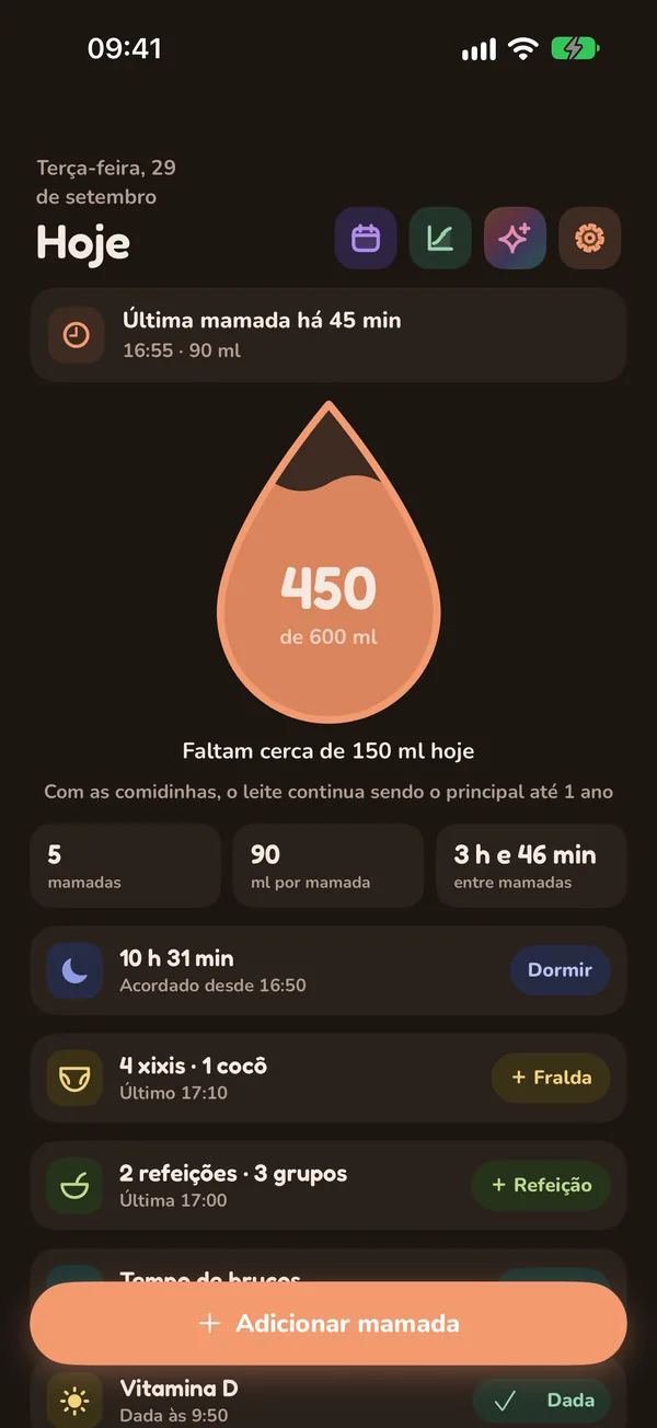Hoje no modo escuro